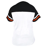 Women's Profile White/Black San Francisco Giants Plus Two-Stripe V-Neck T-Shirt