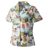 Chemise boutonnée panoramique Reyn Spooner pour femmes, blanche, San Francisco Giants