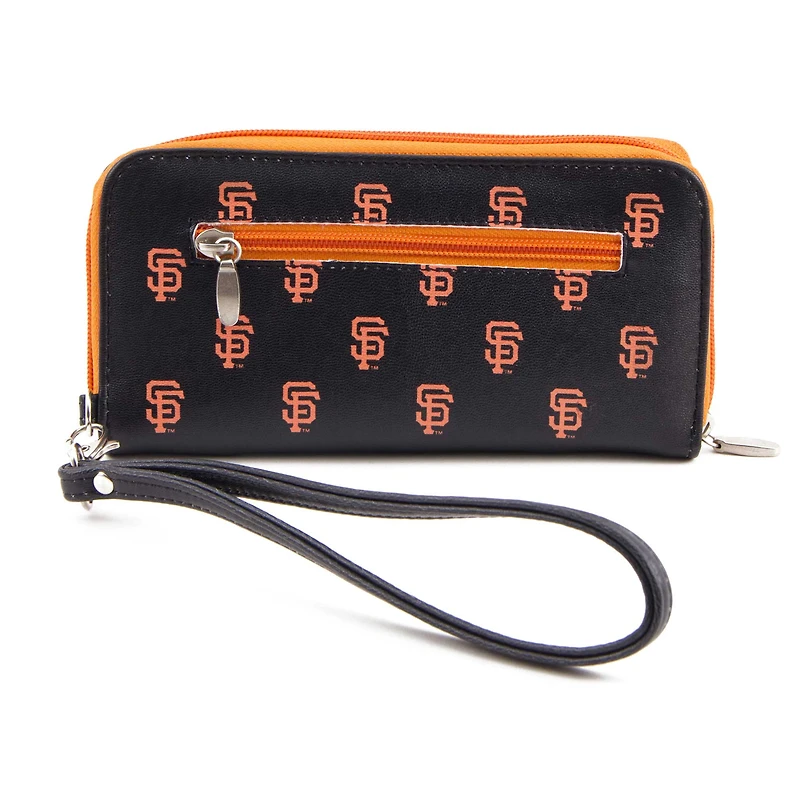 Portefeuille dragonne zippé pour femme, motif Giants de San Francisco