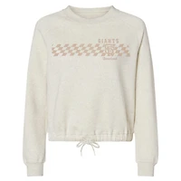Sweat-shirt à carreaux ton sur pour femme, doux comme un raisin, couleur naturelle, des Giants de San Francisco