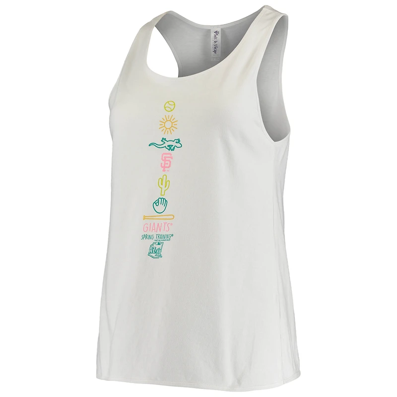 Women's Soft as a Grape White San Francisco Giants Spring Training Local Lineup Tank Top