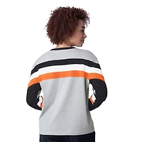 Women's Starter Heather Gray San Francisco Giants Triple A Fashion Color Block Long Sleeve Top