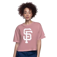 Women's Starter Pink San Francisco Giants Play the Ball Boxy Cropped T-Shirt