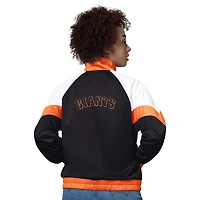 Women's Starter  White/Orange San Francisco Giants Teamwork Raglan Full-Zip Track Jacket