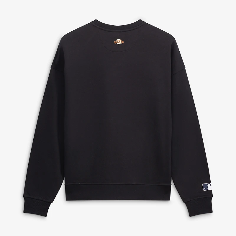 Women's Terez Black San Francisco Giants Cloud Embossed Sweatshirt