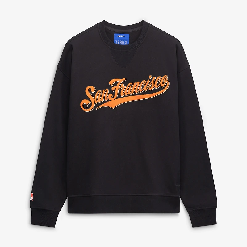 Women's Terez Black San Francisco Giants Cloud Embossed Sweatshirt