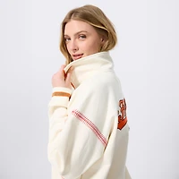 Women's Terez  Cream San Francisco Giants Baseball Stitch Quarter-Zip Pullover