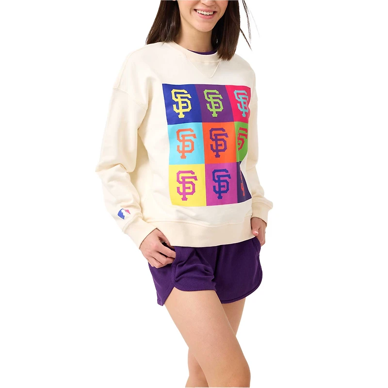 Sweat-shirt surdimensionné classique Terez Cream San Francisco Giants pour femmes
