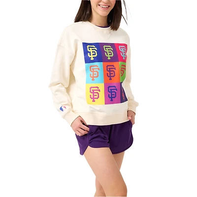Sweat-shirt surdimensionné classique Terez Cream San Francisco Giants pour femmes
