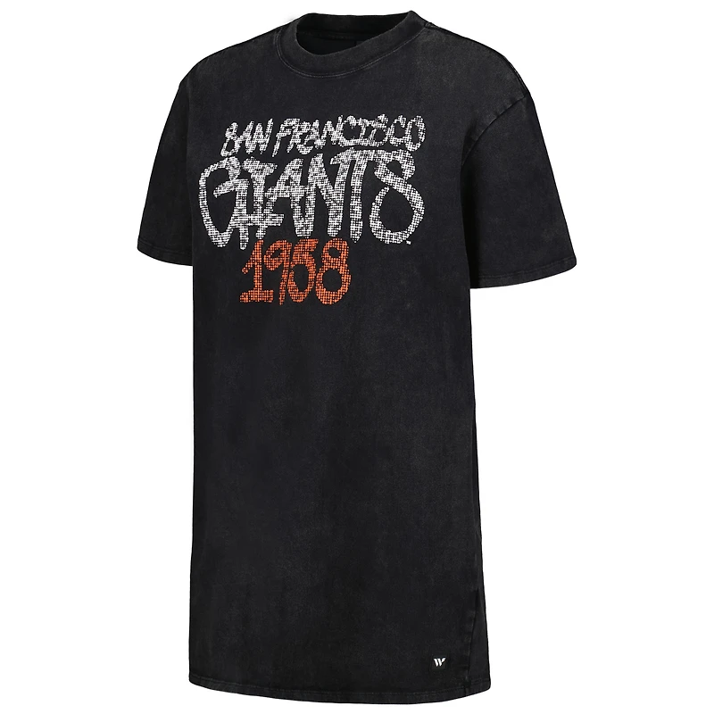 Robe t-shirt pour femme The Wild Collective Giants de San Francisco noire