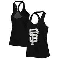Women's The Wild Collective Black San Francisco Giants Tonal Athleisure Racerback Tank Top