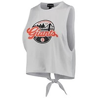 Women's The Wild Collective White San Francisco Giants Open Back Twist-Tie Tank Top