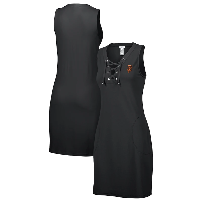 Robe de spa à lacets Tommy Bahama Island Cays noire pour femme, motif San Francisco Giants