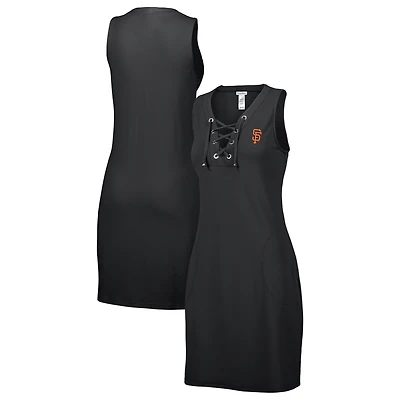Robe de spa à lacets Tommy Bahama Island Cays noire pour femme, motif San Francisco Giants