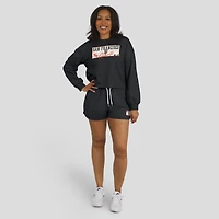 Ensemble de détente pour femme WEAR by Erin Andrews, t-shirt court à manches longues et short en jersey rugby épais noir des San Francisco Giants