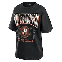 Women's WEAR by Erin Andrews  Black San Francisco Giants Oversized Boyfriend T-Shirt