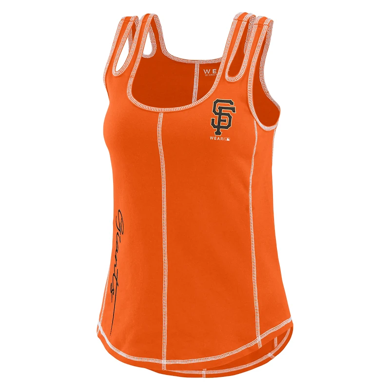 Women's WEAR by Erin Andrews Orange San Francisco Giants Contrast Stitch Tank Top