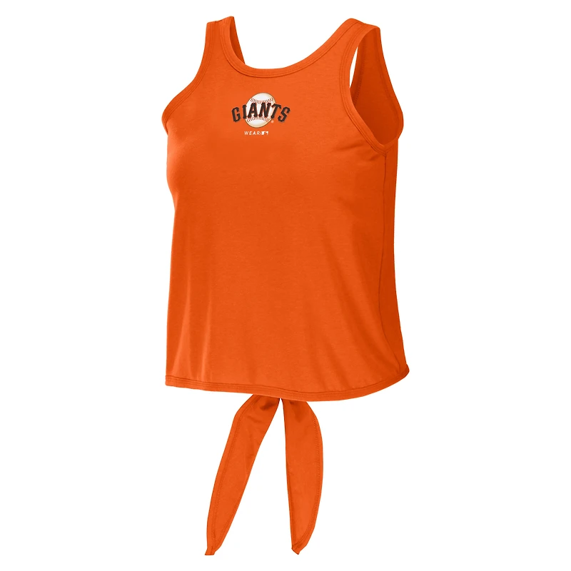 Women's WEAR by Erin Andrews Orange San Francisco Giants Open Back Twist Tie Tank Top