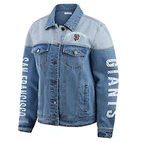 Veste en jean boutonnée pour femme WEAR by Erin Andrews des San Francisco Giants