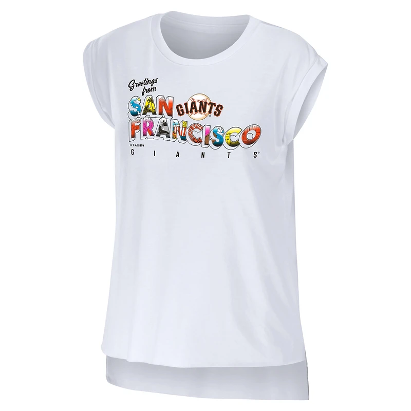 WEAR pour femmes par Erin Andrews T-shirt blanc Salutations des Giants de San Francisco