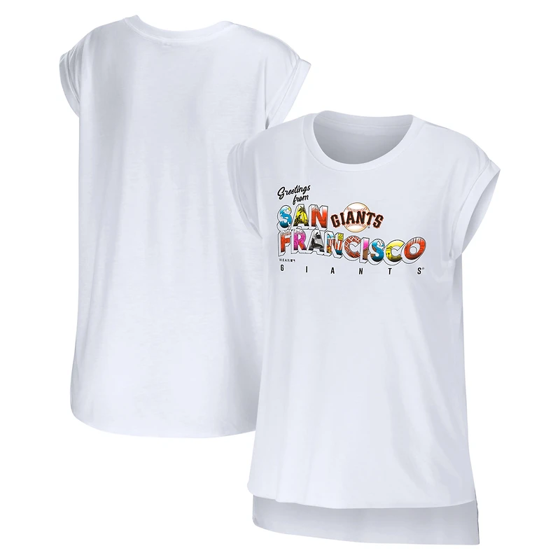 WEAR pour femmes par Erin Andrews T-shirt blanc Salutations des Giants de San Francisco