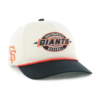 Casquette ajustable à cadre et attelage pour jeunes des Giants de San Francisco, modèle 47 naturel/noir