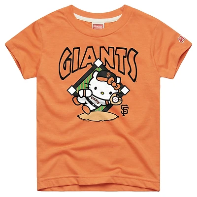 T-shirt jeune Hommage Orange San Francisco Giants Hello Kitty x MLB Tri-Blend