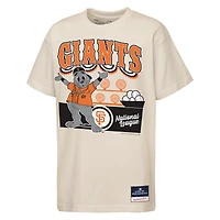 Youth Mitchell & Ness  Cream San Francisco Giants Step Back Up Mascot T-Shirt