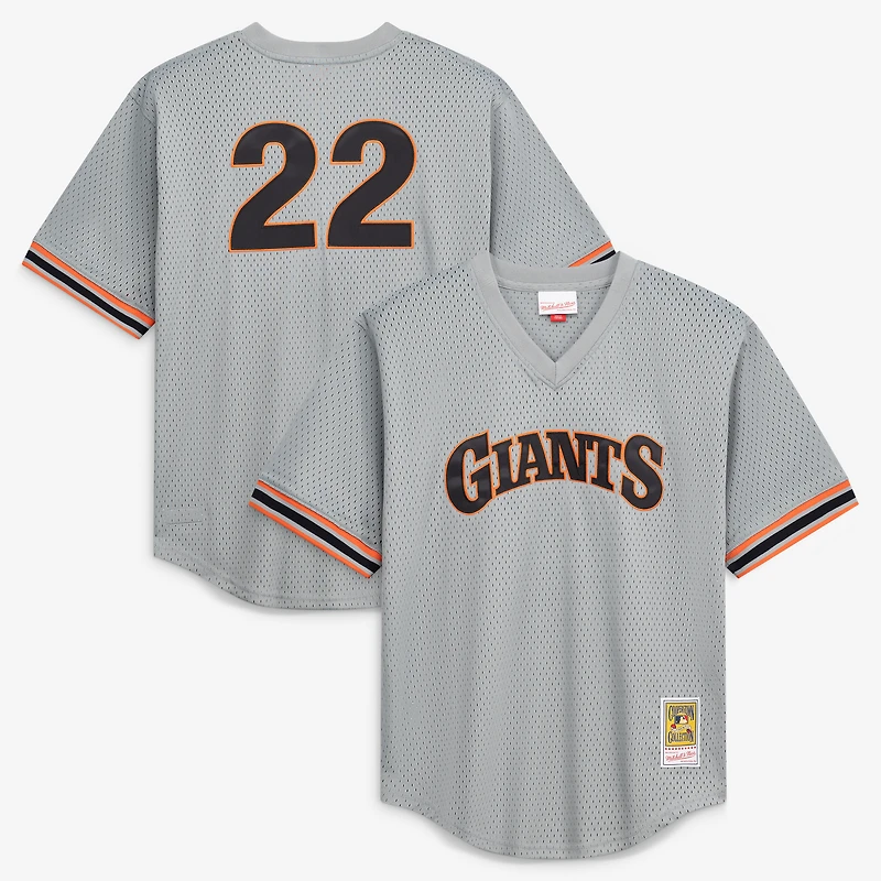 Youth Mitchell & Ness Will Clark Gray San Francisco Giants Cooperstown Collection Mesh Batting Practice Jersey