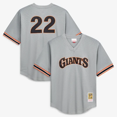 Youth Mitchell & Ness Will Clark Gray San Francisco Giants Cooperstown Collection Mesh Batting Practice Jersey