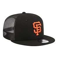 Youth New Era  Black San Francisco Giants 9FIFTY Trucker Snapback Hat