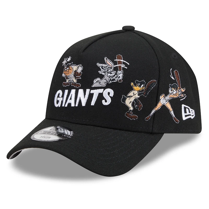 Casquette ajustable New Era noire San Francisco Giants Looney Tunes A-Frame 9FORTY pour jeunes