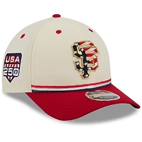 Casquette ajustable New Era crème/rouge San Francisco Giants USA 250 9FORTY M-Crown pour jeunes