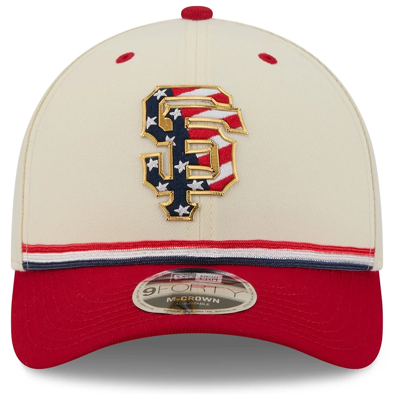 Youth New Era Cream/Red San Francisco Giants USA 250 9FORTY M-Crown Adjustable Hat