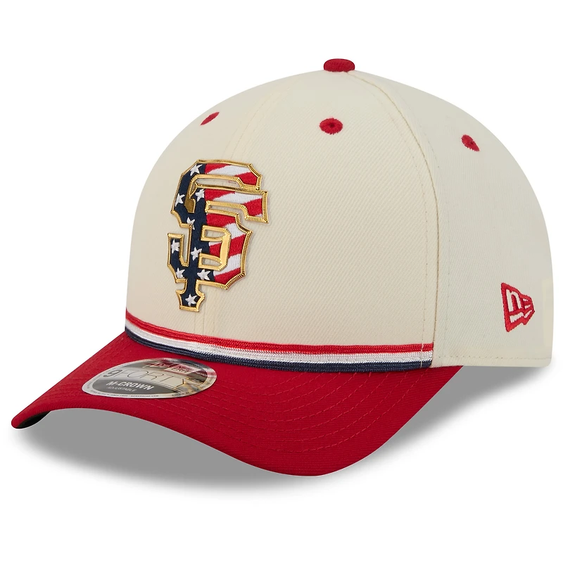 Youth New Era Cream/Red San Francisco Giants USA 250 9FORTY M-Crown Adjustable Hat