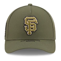 Youth New Era Olive San Francisco Giants 2026 Armed Forces Day 9FORTY M-Crown Adjustable Hat