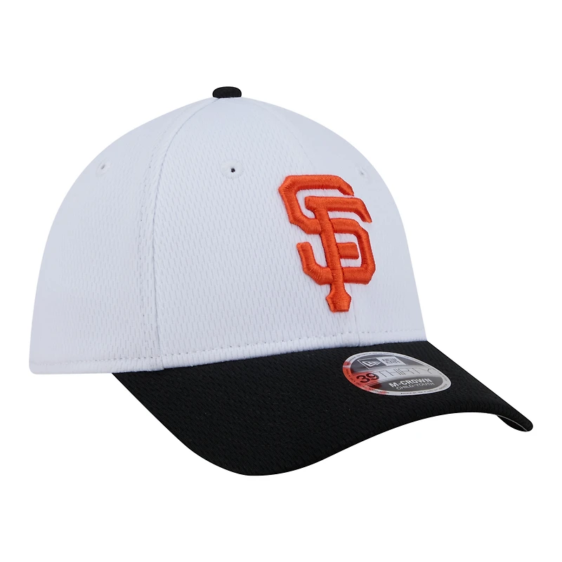 Youth New Era White/Black San Francisco Giants Baseball 39THIRTY M-Crown Flex Hat