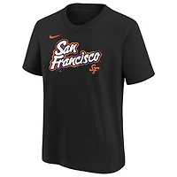 T-shirt Nike noir pour jeune San Francisco Giants 2025 City Connect avec logo