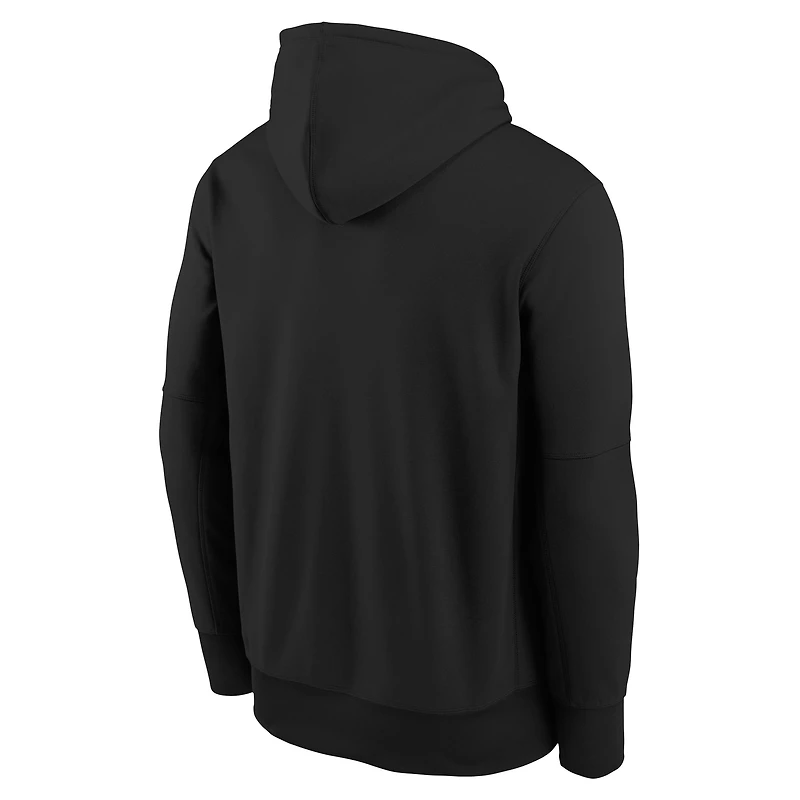 Sweat à capuche Nike Therma-FIT noir pour enfant, collection authentique des Giants de San Francisco, Francisco Giants.