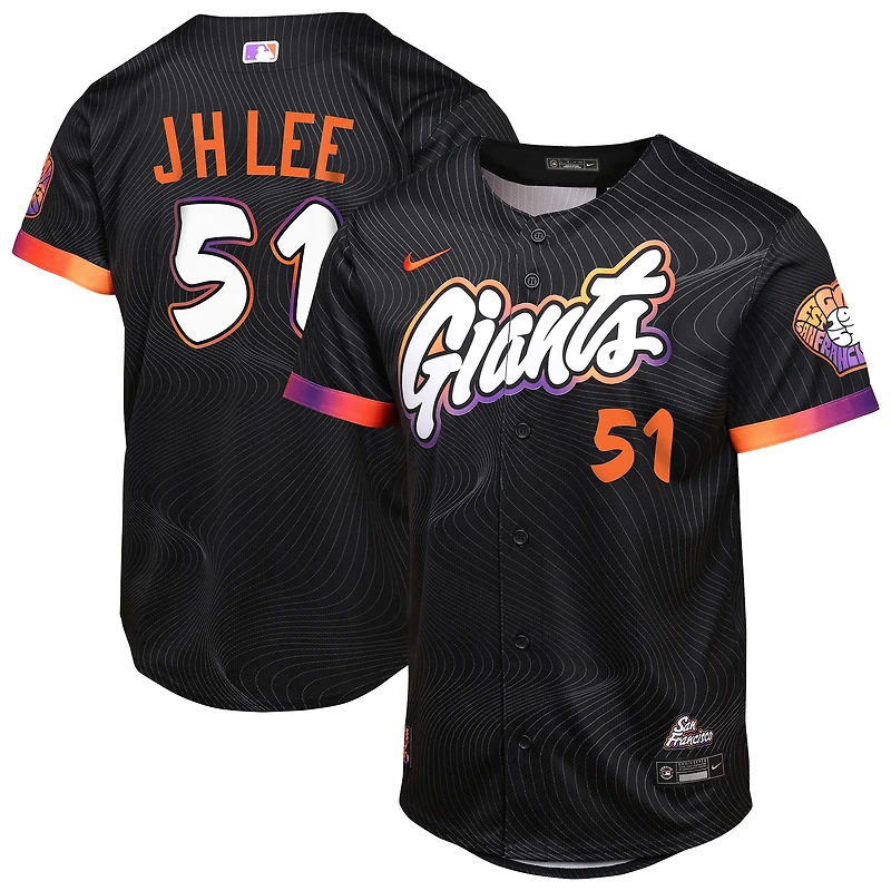 Maillot Nike Jung Hoo Lee Anthracite pour jeune joueur des Giants de San Francisco 2025 City Connect Limited