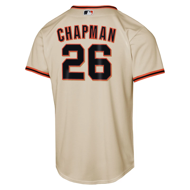 Maillot Nike Matt Chapman crème pour enfant, réplique domicile des Giants de San Francisco