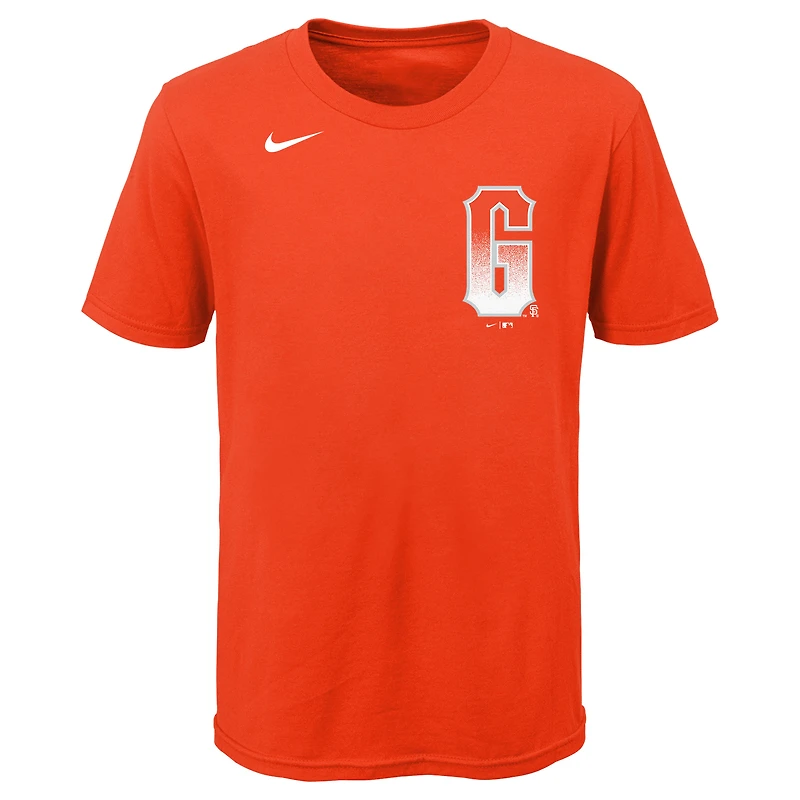 T-shirt Nike orange pour enfant San Francisco Giants City Connect Wordmark