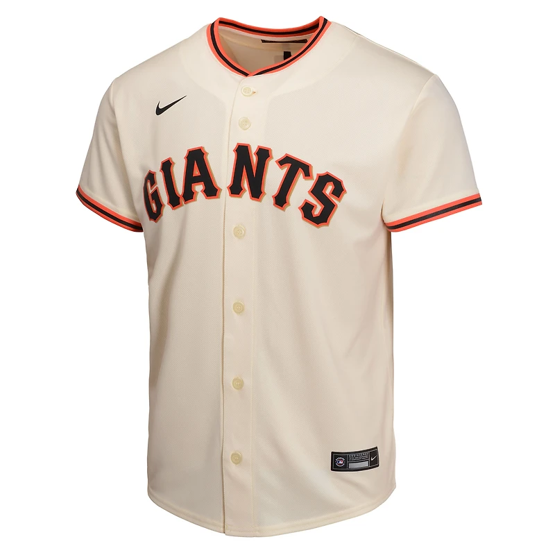 Maillot de match à domicile Nike Rafael Devers crème pour jeune des Giants San Francisco