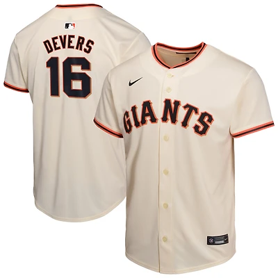 Maillot de match à domicile Nike Rafael Devers crème pour jeune des Giants San Francisco
