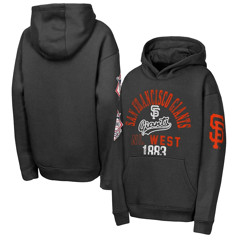 Sweat à capuche en polaire premium noire Outerstuff des Giants de San Francisco pour jeunes