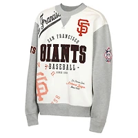 Youth Outerstuff  Cream/Gray San Francisco Giants Big League Power Hit Fleece Sweatshirt