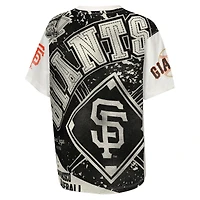 T-shirt imprimé intégral audacieux des meilleurs joueurs Giants de San Francisco, couleur crème, pour jeunes la ligue majeure.