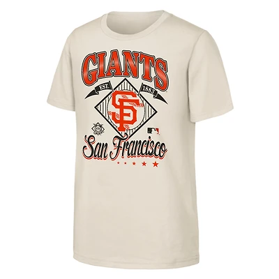 T-shirt Youth Outerstuff Natural San Francisco Giants Triple Hit