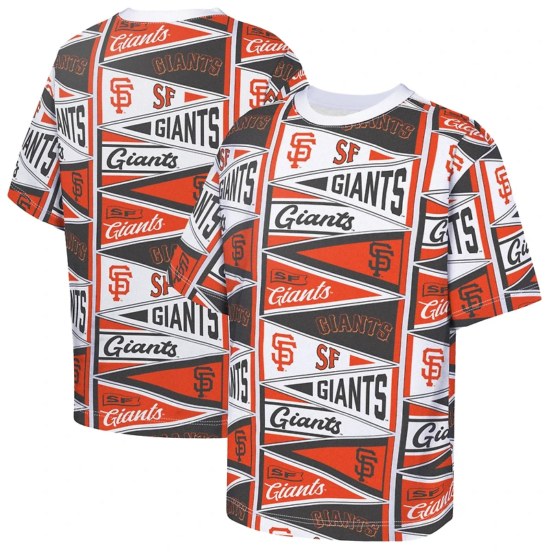 Youth Outerstuff  Orange San Francisco Giants All-Over Pennant T-Shirt