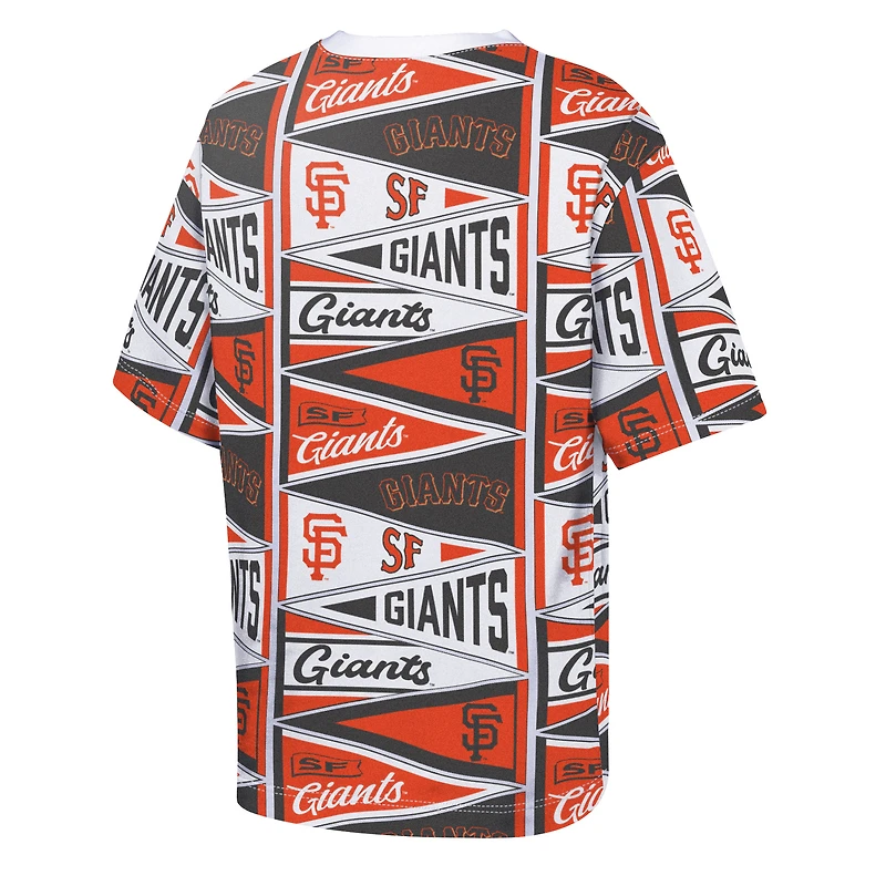 T-shirt Outerstuff orange pour jeunes, motif fanions des Giants de San Francisco